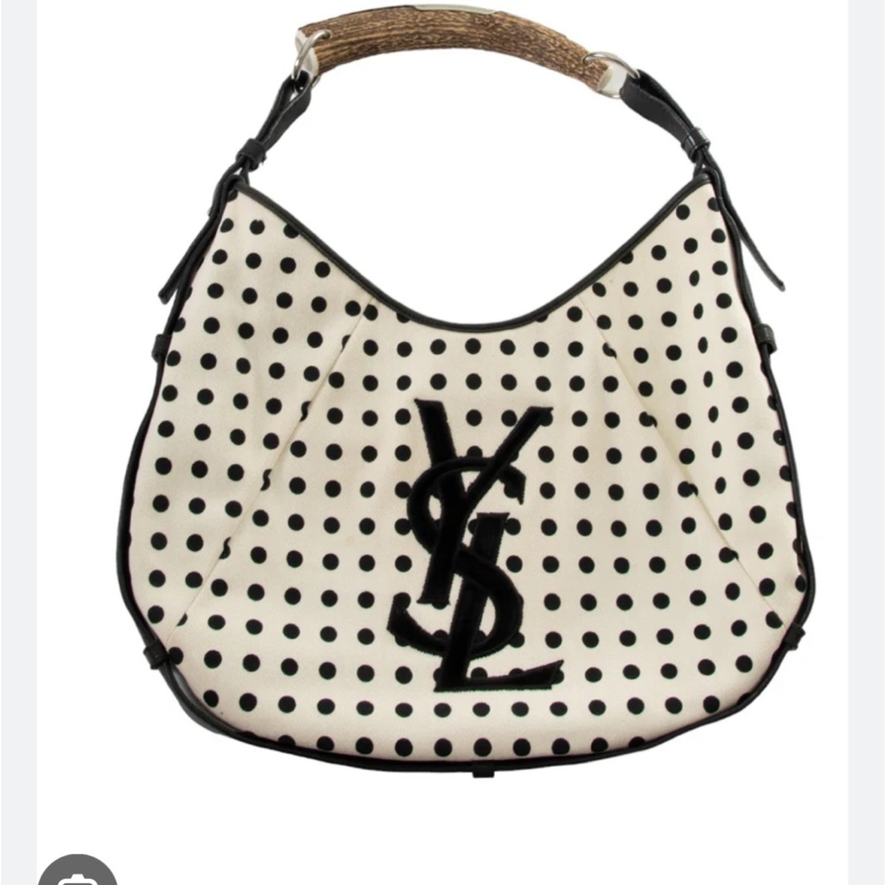 IN SEARCH OF DO NOT BUY Yves Saint Laurent Black and White Polka Dot Bag